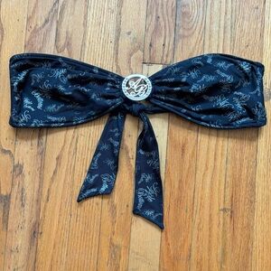 Apple bottoms black bandeau bikini top